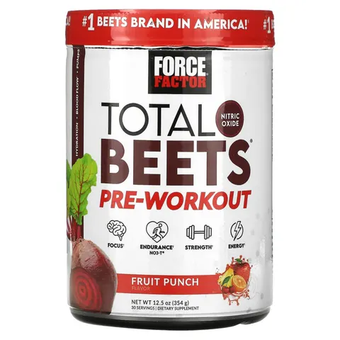 Force Factor, Total Beets, Pre-Workout, Fruit Punch, 12.5 oz (354 g) – image 3