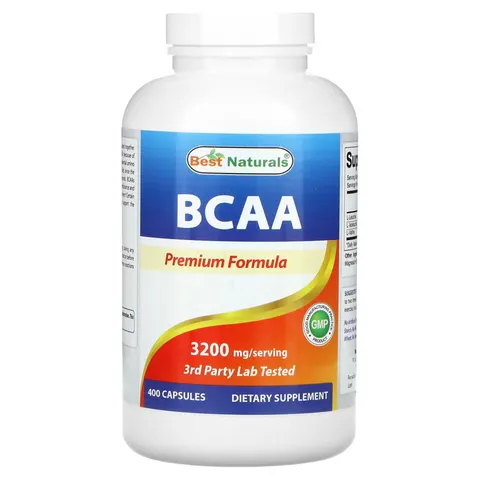 Best Naturals, BCAA, 400 Capsules – image 3