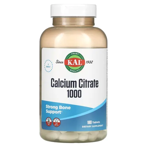 KAL, Calcium Citrate 1000, 180 Tablets – image 2