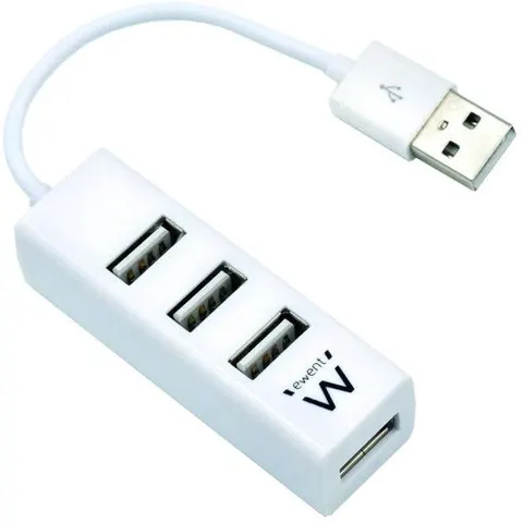 Ewent Hub USB 4 Portas USB 2.0 Blanco – imagen 2