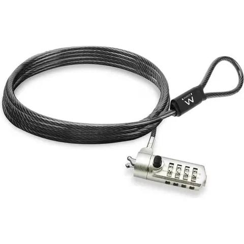 Ewent Cable de Seguridad c/Código 1.50 M Negro – imagen 2