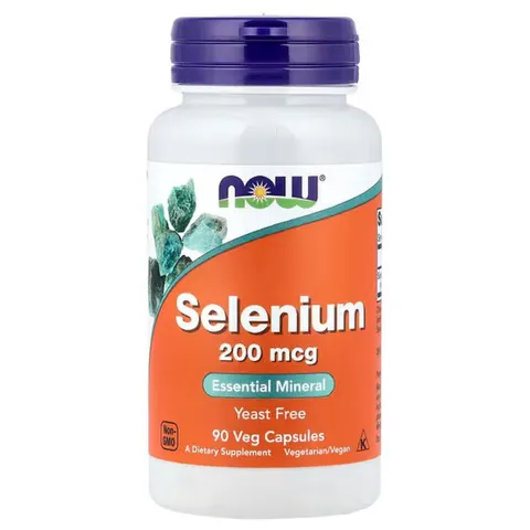 NOW Foods Selenium, 200mcg , 90 vcaps – image 2