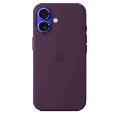 Apple Silikon Case iPhone 16 mit MagSafe (pflaume) – Bild 3