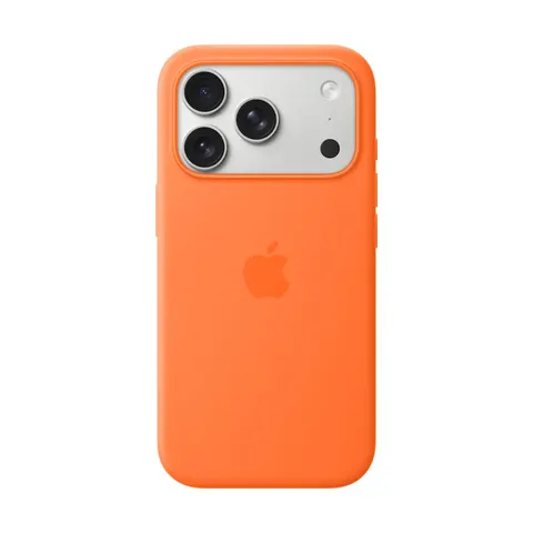 Apple iPhone 17 Pro Silikon Case mit MagSafe, Orange – Bild 3