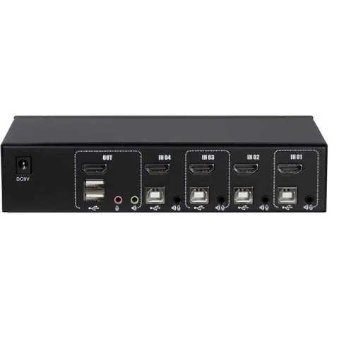 Inter-Tech KVM Switch AS-41HA HDMI, 4 Port, Metall – Bild 2
