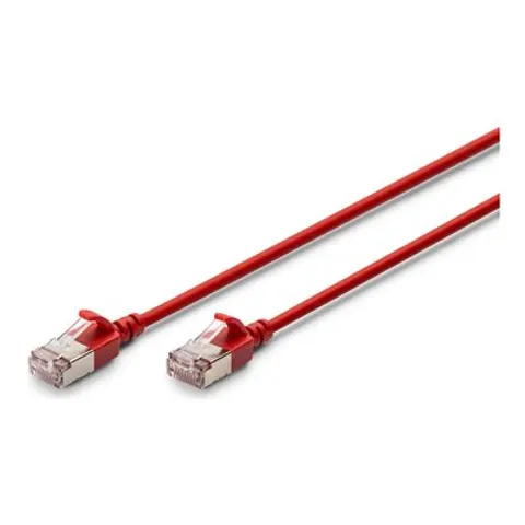 DIGITUS Patchkabel CAT 6A F/FTP Slim 0,50m rot – Bild 1