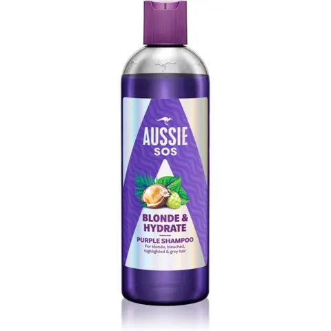Aussie SOS Blonde & Hydrate Lila Shampoo 300 ml – Bild 2