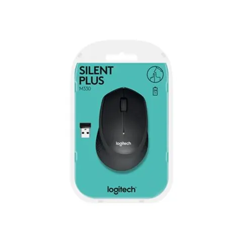 Logitech M330 Silent Plus Maus, schwarz – Bild 5