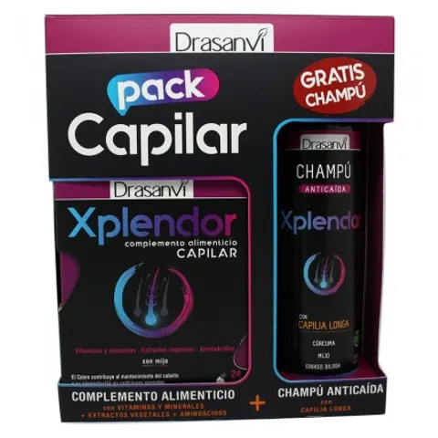 Drasanvi Champú + Xplendor 24caps – imagen 2