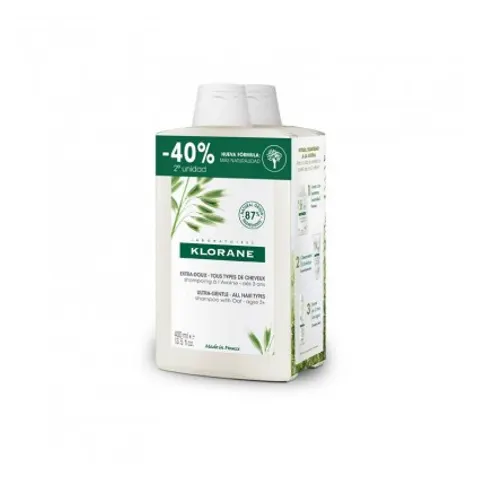 KLORANE Champú Avena 2 x 400 ml – imagen 3