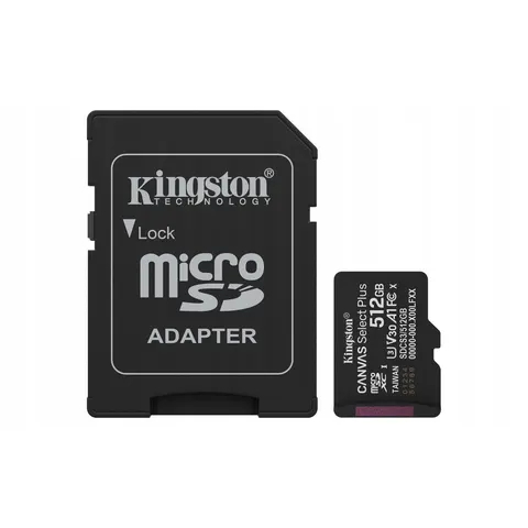 Kingston microSDXC 512GB Canvas Select Plus 3 Adp – zdjęcie 5