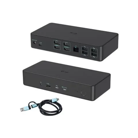 I-TEC USB3.0/USB-C/TB 2x4K Pro Dock – Schwarz – Bild 2