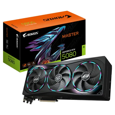 GIGABYTE AORUS GeForce RTX 5080 MASTER 16G – Schwarz – Bild 4