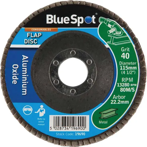 Bluespot Tools Sanding Flap Disc 115Mm 40 Grit – image 2