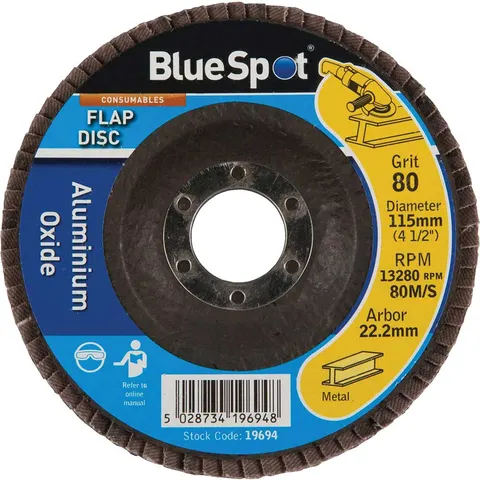 Bluespot Tools Sanding Flap Disc 115Mm 80 Grit – image 2