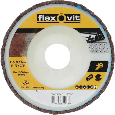 Flexovit Flap Disc For Angle Grinders 125Mm 80G – image 2