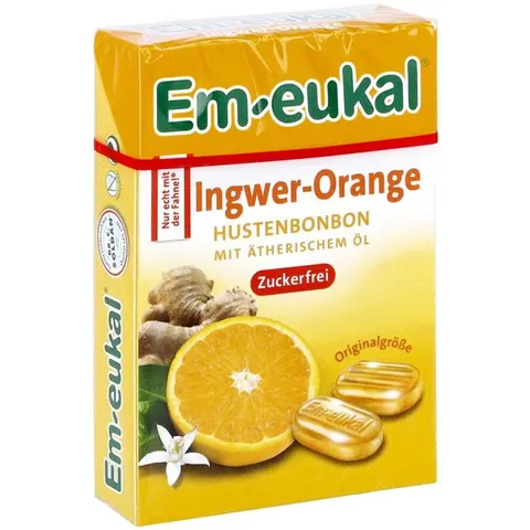 Em Eukal Bonbons Ingwer Orange zuckerfrei Box – Bild 3