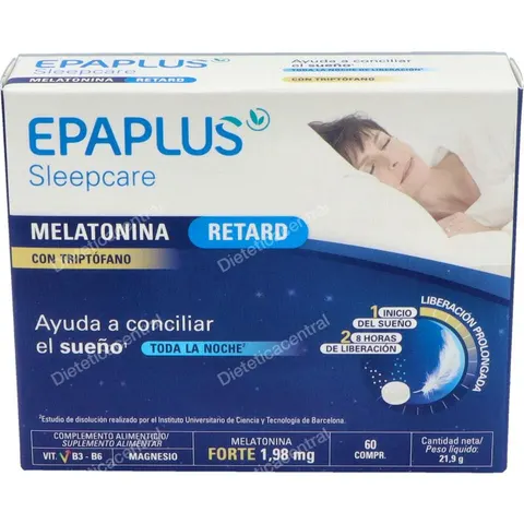 Epaplus Sleepcare Melatonina Retard con Triptófano 60 Comprimidos – imagen 2