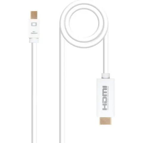 Nanocable Cable Conversor Mini DisplayPort/M para HDMI/M 2 M Blanco – imagen 2