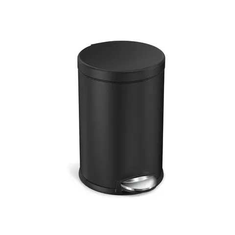 Simplehuman 4.5L Round Bathroom Pedal Bin - Black – image 2