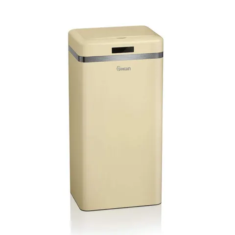 Swan 45L Retro Square Sensor Bin - Cream – image 2