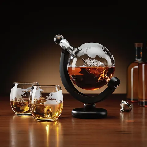 Globe Decanter and Glasses Set – image 2