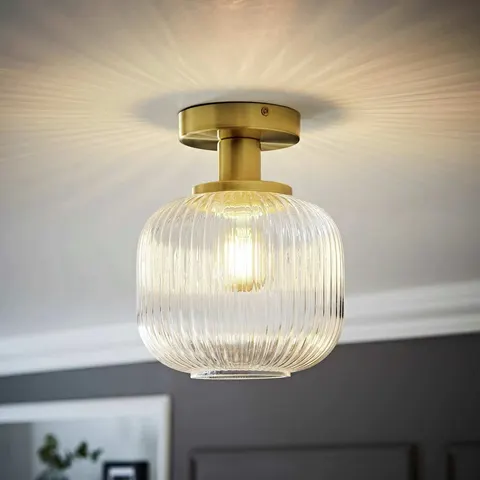 Calpe Clear Glass Ceiling Light – Gold – image 2