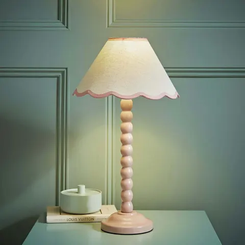 Bobbles Table Lamp Scallop Shade – Pink – image 2
